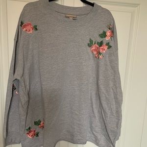 NWOT Woman Within Embroidered Sweatshirt